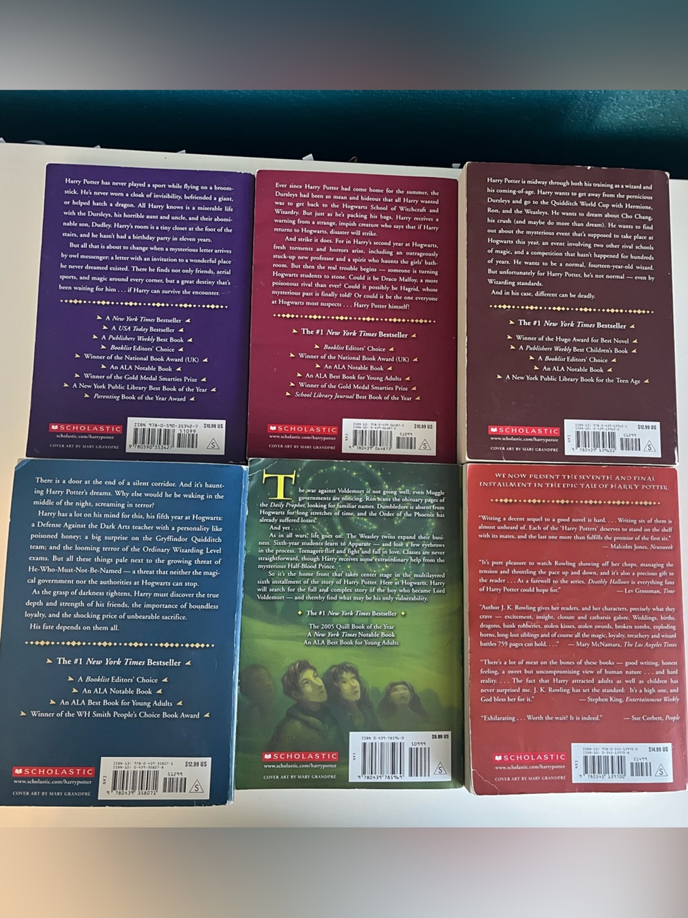 Harry Potter The Complete Series Books 1-7 Scholastic Paperback Set J.K. Rowling - Picture 5 of 5